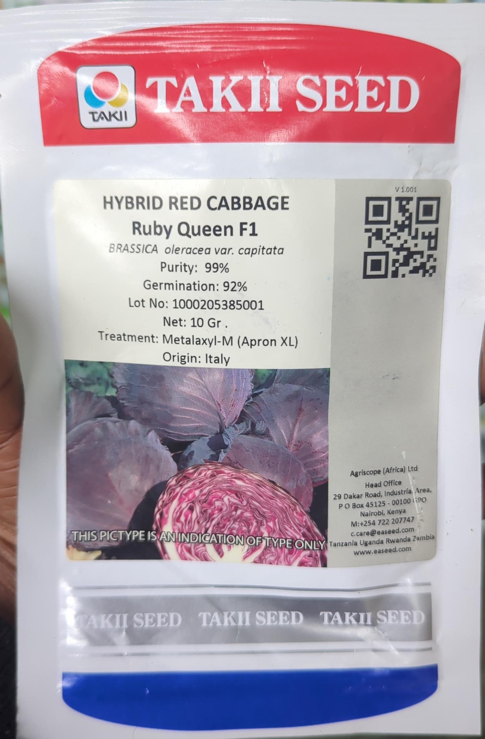 RUBY QUEEN F1(RED CABBAGE)-  10gm
